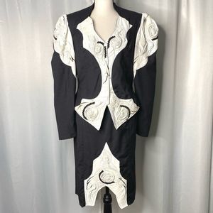 Vintage Shanna Western Outfit with Top and Skirt, size 10